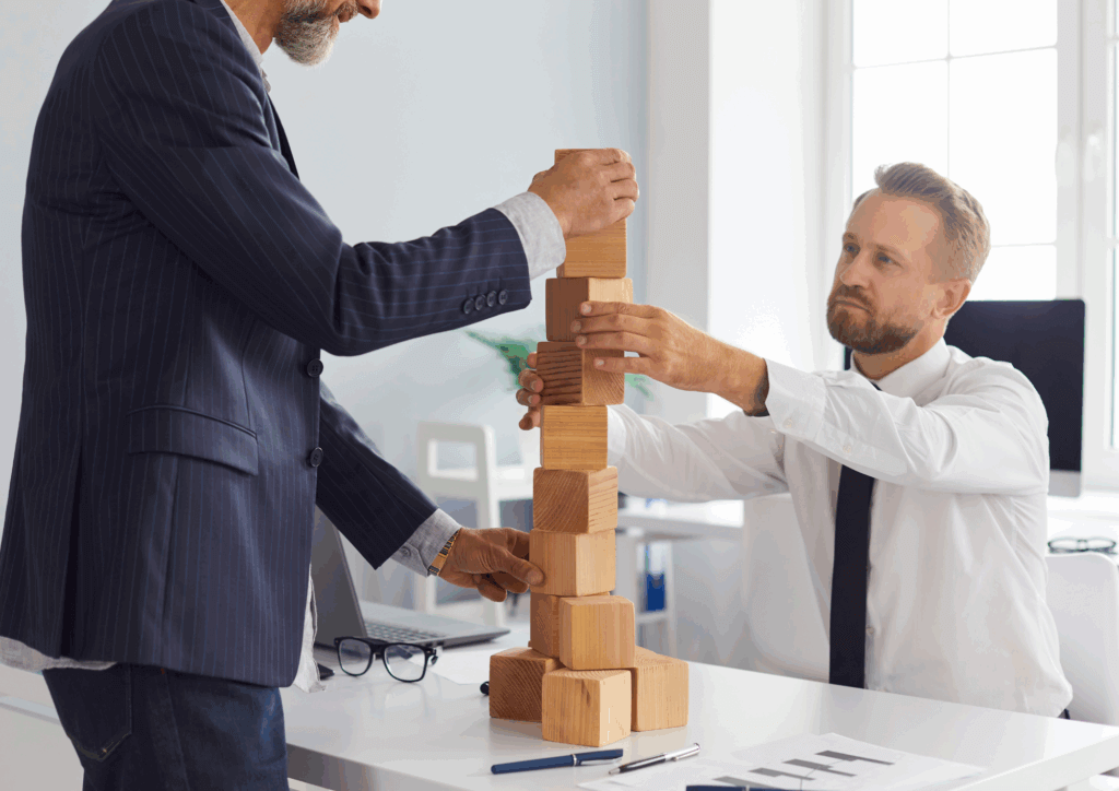 advisors stacking blocks Business Succession Components